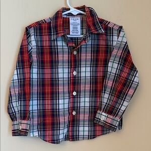 Izod Kids Multicolor Plaid Button-Down Shirt Sz 2T/2